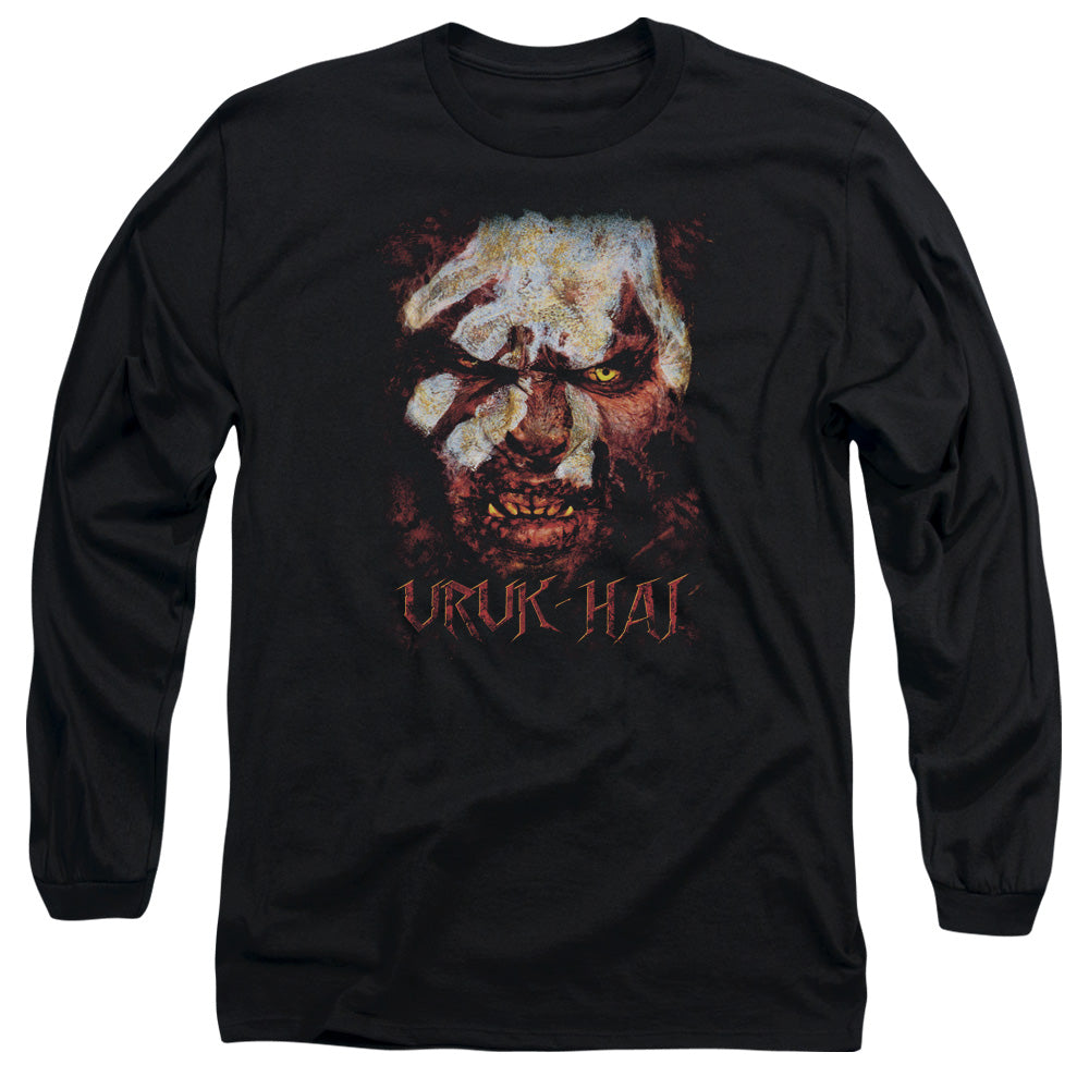 Lor Uruk Hai Mens Long Sleeve Shirt Black Officially Licensed