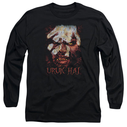 Lor Uruk Hai Mens Long Sleeve Shirt Black Officially Licensed