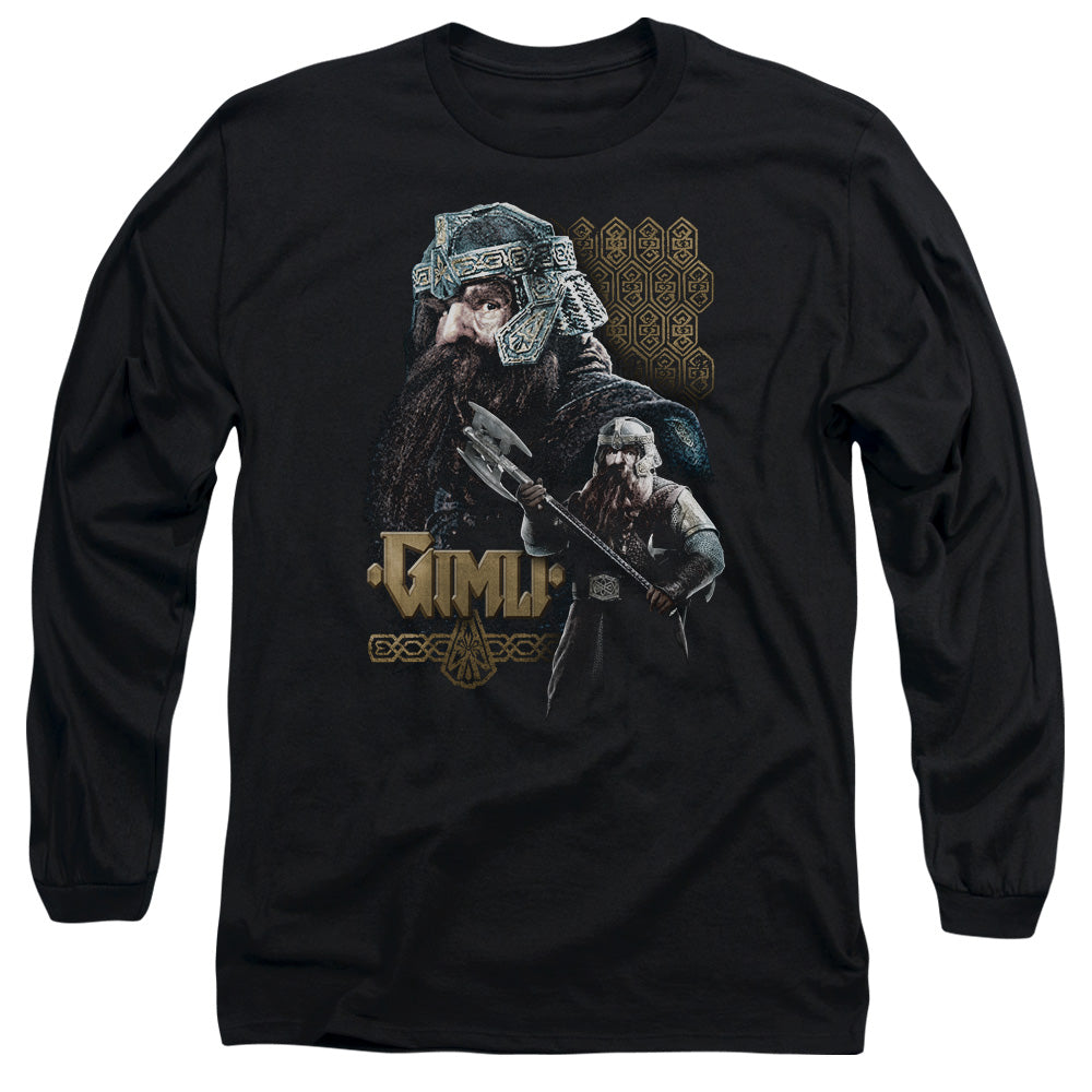 Lord of the Rings Gimli Mens Long Sleeve Shirt Black