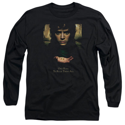 Lor Frodo One Ring Mens Long Sleeve Shirt Black Officially Licensed