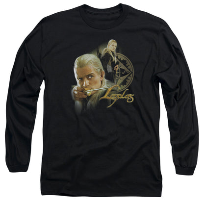 Lor Legolas Mens Long Sleeve Shirt Black Officially Licensed