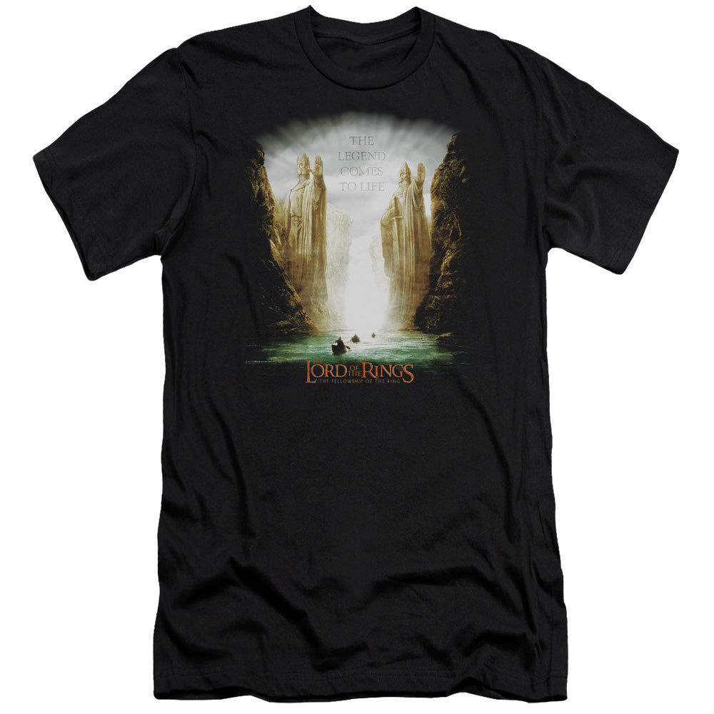 Lord of the Rings Kings Of Old Premium Bella Canvas Slim Fit Mens T Shirt Black