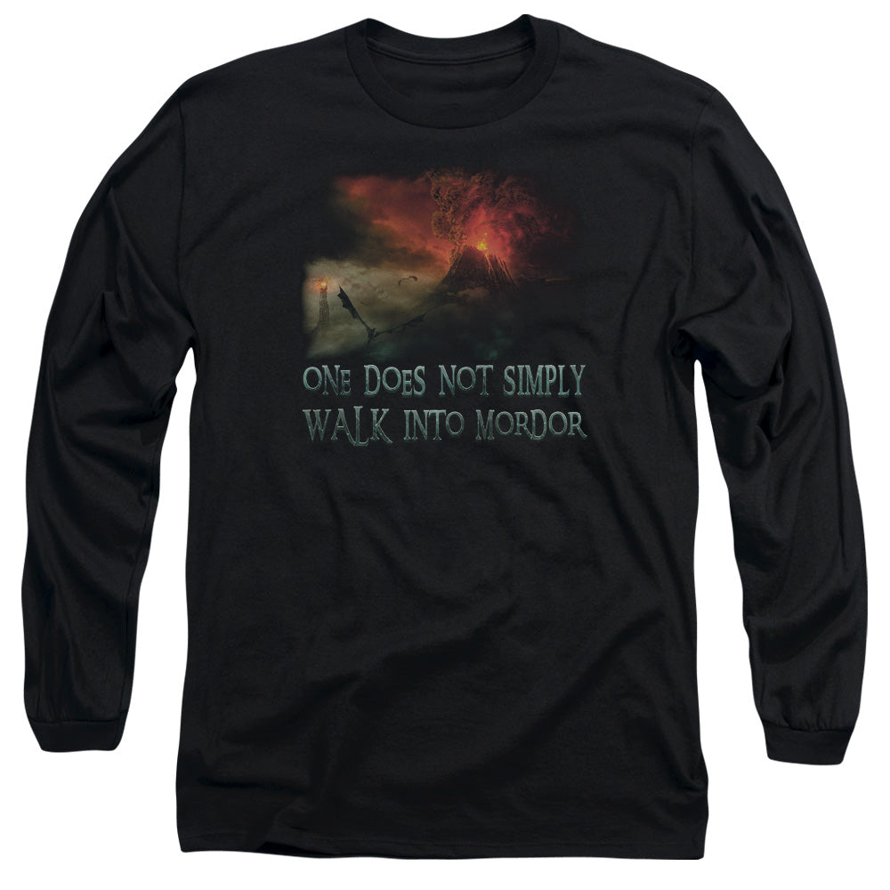 Lord of the Rings Walk In Mordor Mens Long Sleeve Shirt Black