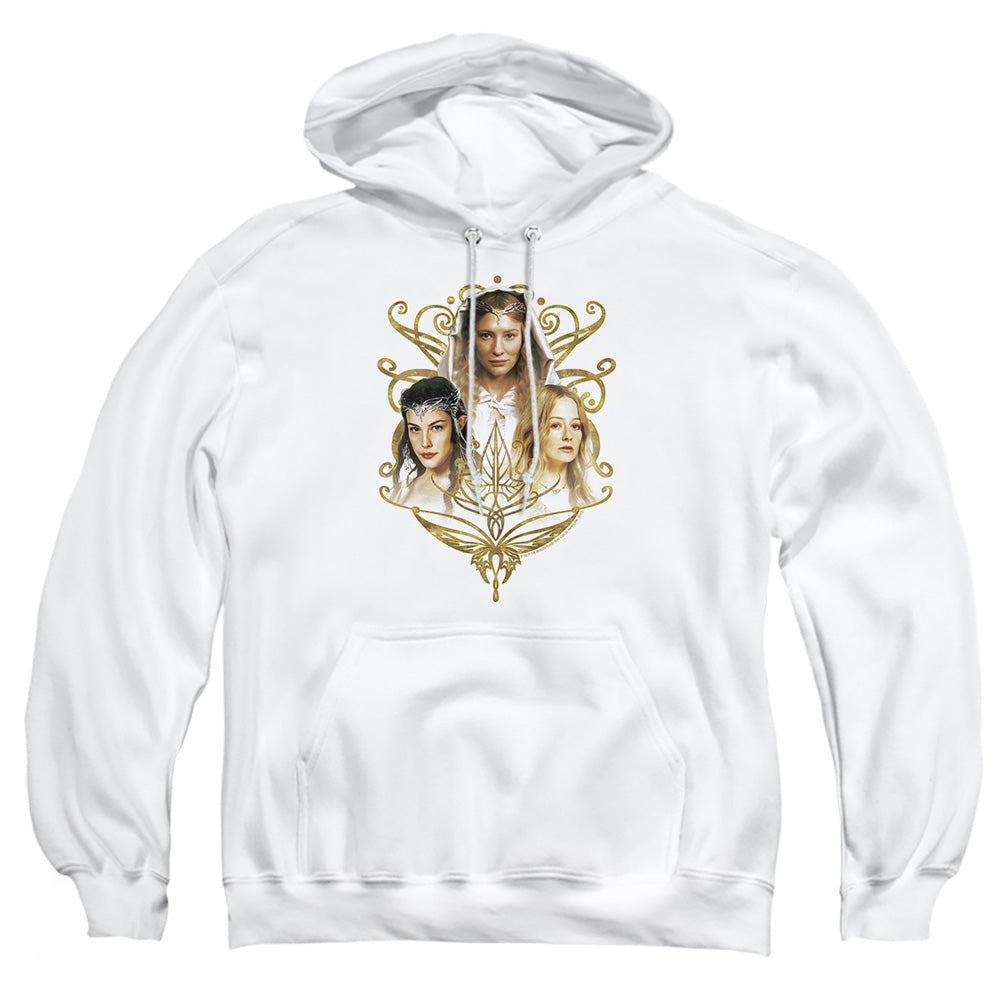 Lord Of The Rings Women Of Middle Earth Mens Hoodie White