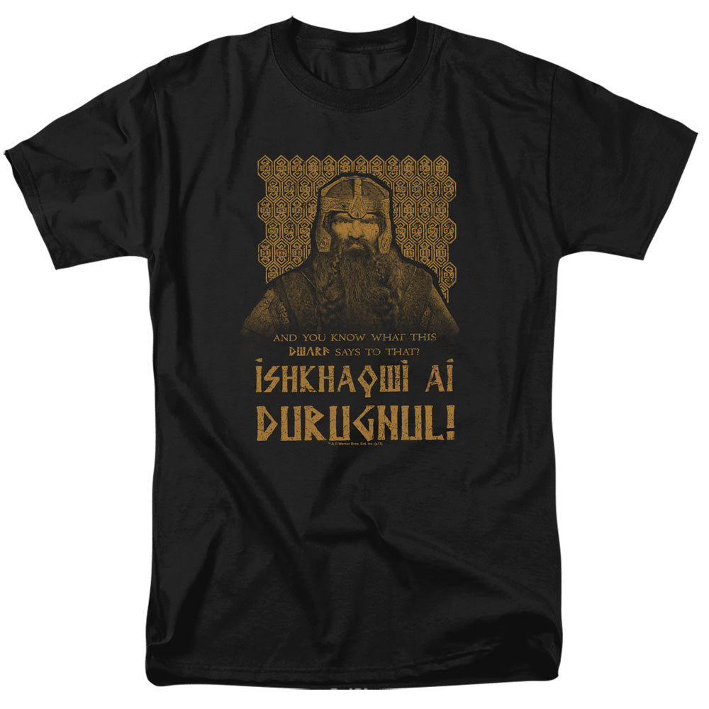 Lord Of The Rings Ishkhaqwi Durugnul Mens T Shirt Black Officially Licensed