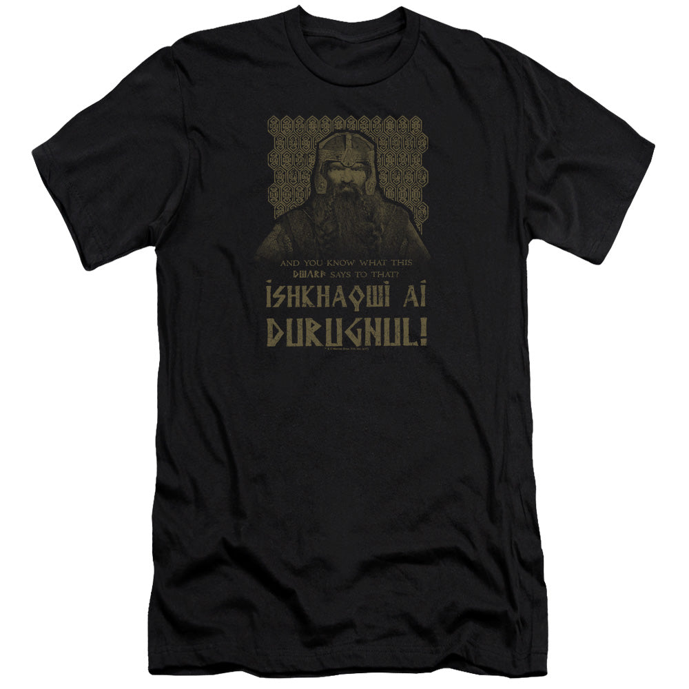 Lord Of The Rings Ishkhaqwi Durugnul Hbo Premium Bella Canvas Slim Fit Mens T Shirt Black