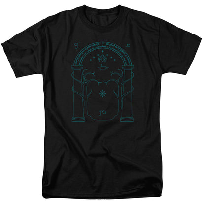 Lord Of The Rings Doors Of Durin Mens T Shirt Black Officially Licensed