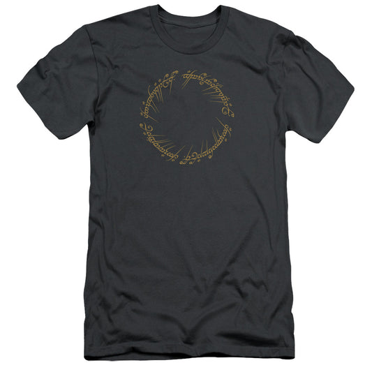 Lord Of The Rings One Ring Hbo Premium Bella Canvas Slim Fit Mens T Shirt Charcoal