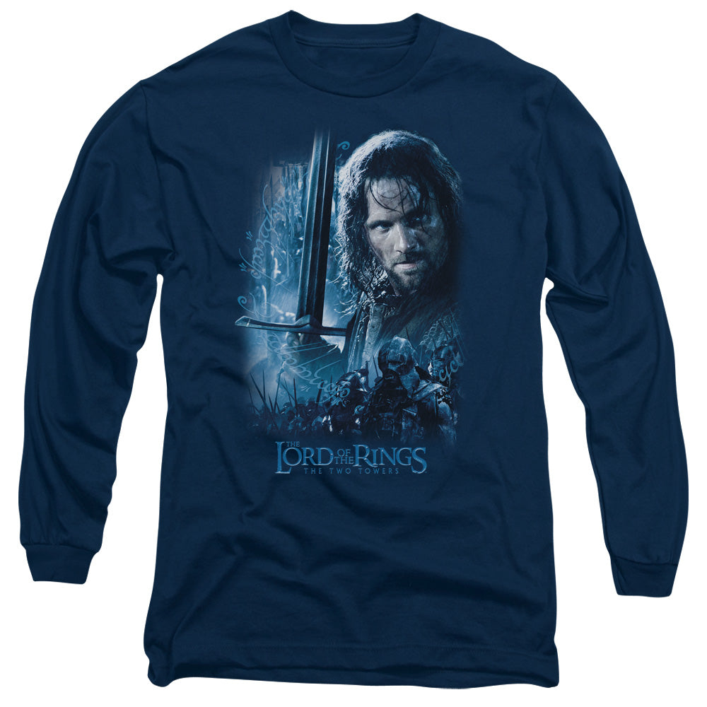 Lord of the Rings King In The Making Mens Long Sleeve Shirt Navy