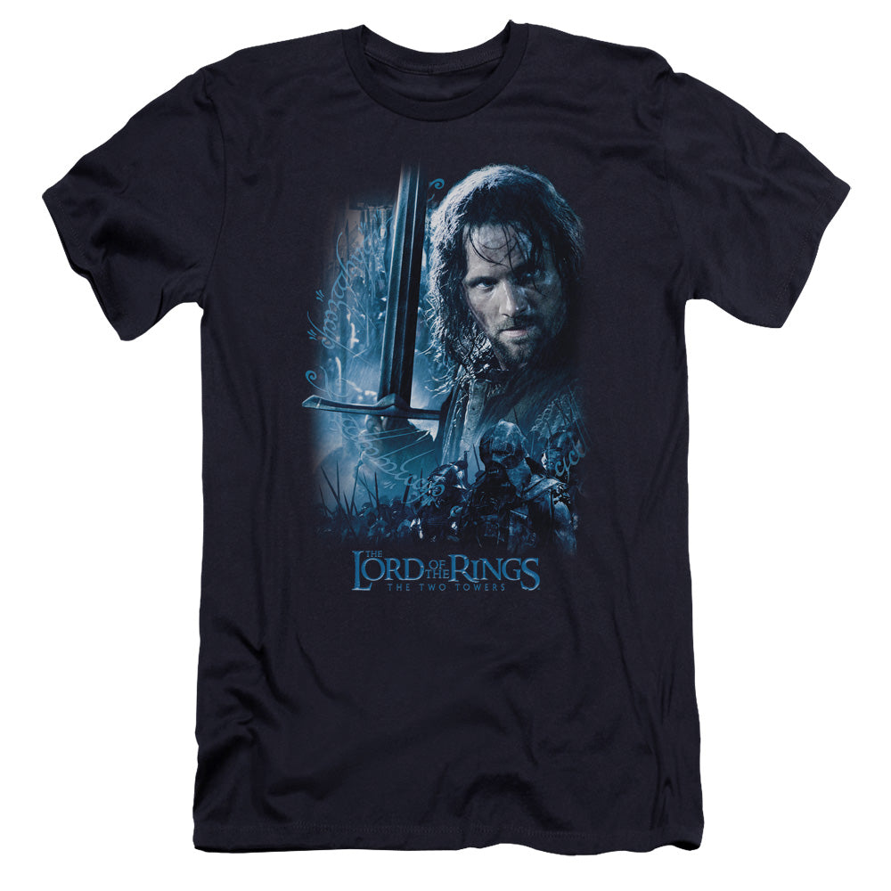 Lord of the Rings King In The Making Premium Bella Canvas Slim Fit Mens T Shirt Navy