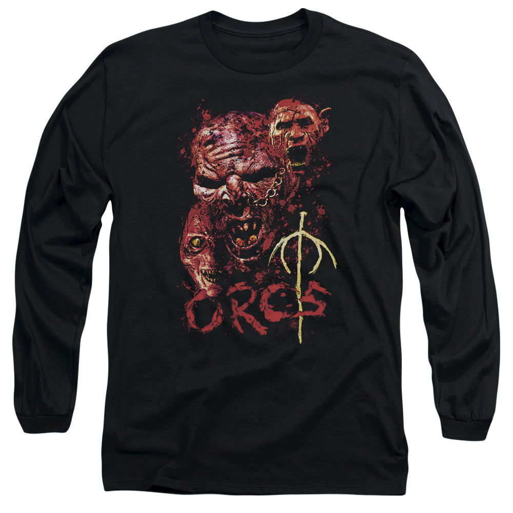 Lord of the Rings Orcs Mens Long Sleeve Shirt Black