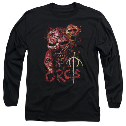 Lor Orcs Mens Long Sleeve Shirt Black Officially Licensed