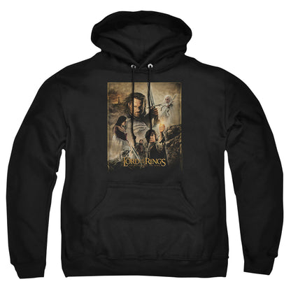 Lord Of The Rings Rotk Poster Mens Hoodie Black