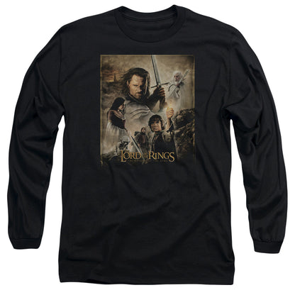 Lord of the Rings Rotk Poster Mens Long Sleeve Shirt Black