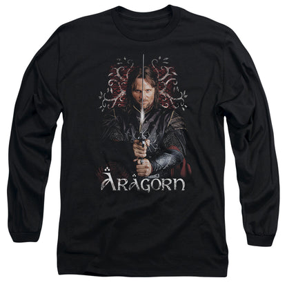 Lord of the Rings Aragorn Mens Long Sleeve Shirt Black