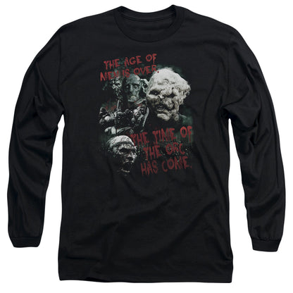 Lor Time Of The Orc Mens Long Sleeve Shirt Black Officially Licensed