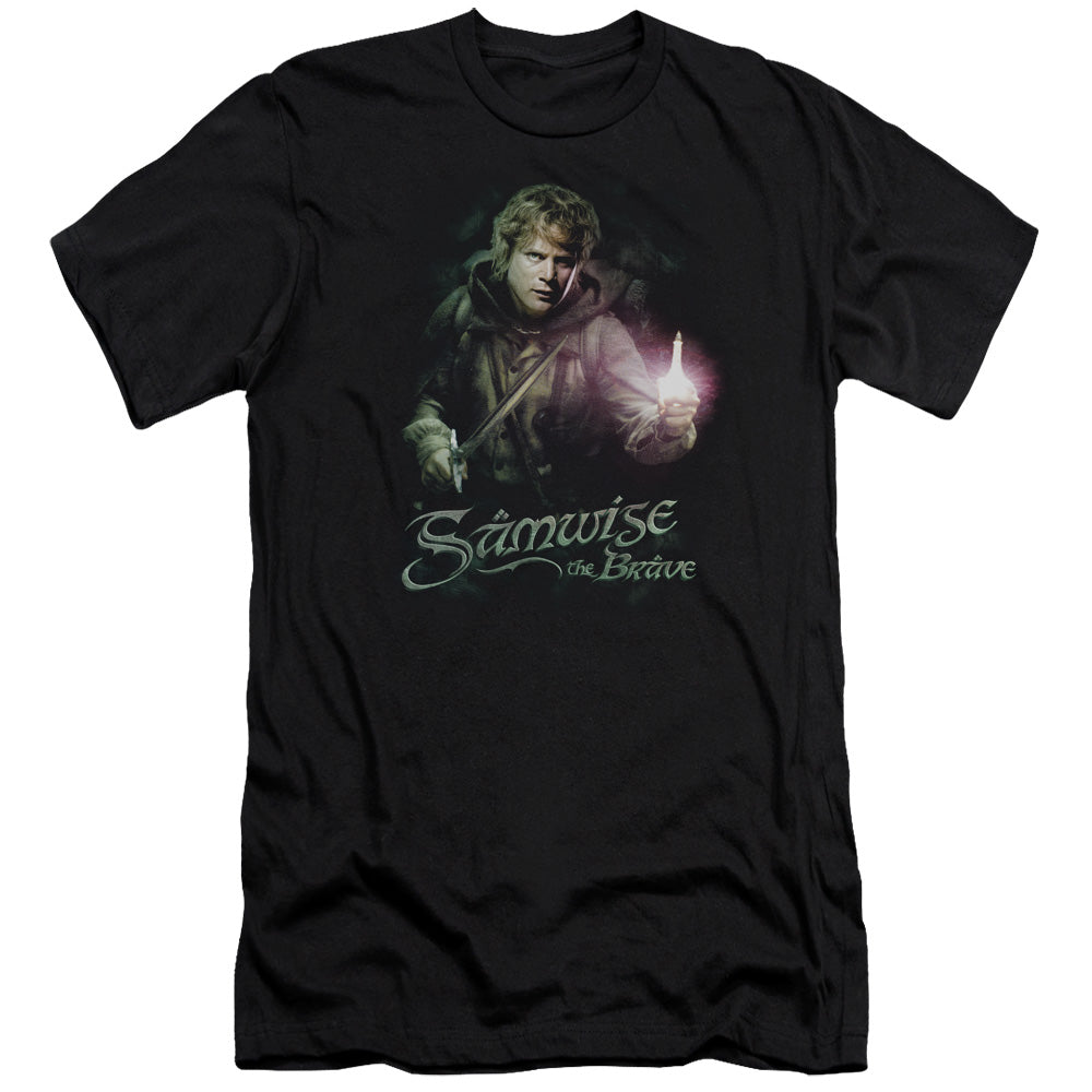 Lord of the Rings Samwise The Brave Premium Bella Canvas Slim Fit Mens T Shirt Black