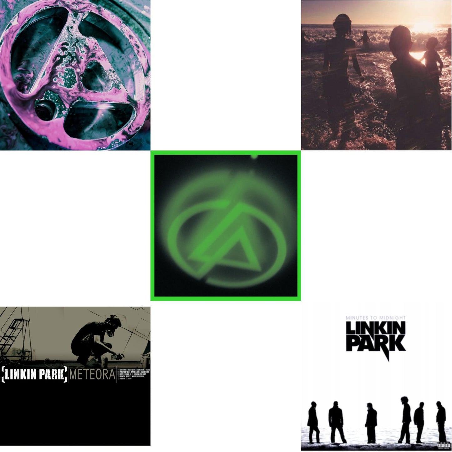 Linkin Park - From Zero (Deluxe/2LP/Translucent Emerald Green Vinyl) & Meteora (Marbled LP Vinyl) & Papercuts (2LP) & One More Light & Minutes To Midnight