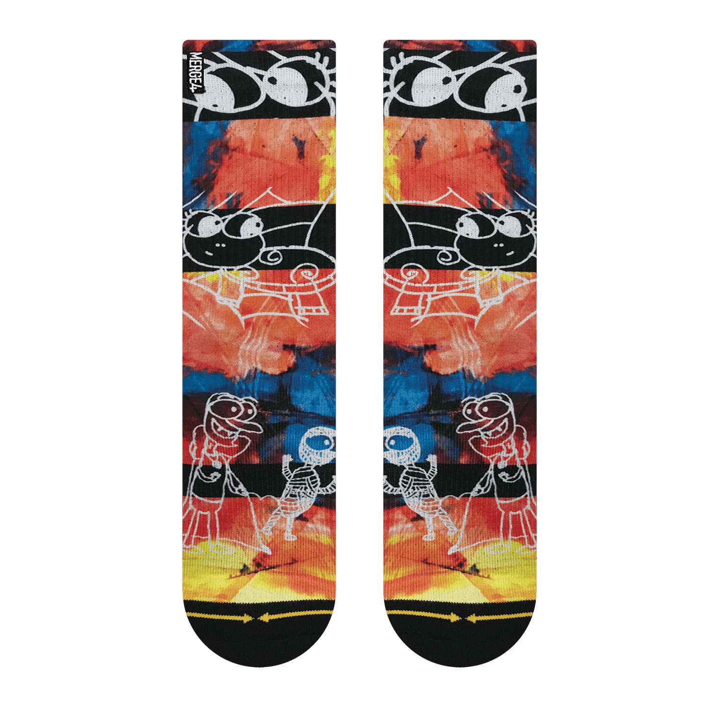 Lucile Packard Eyeballs Adult Crew Socks