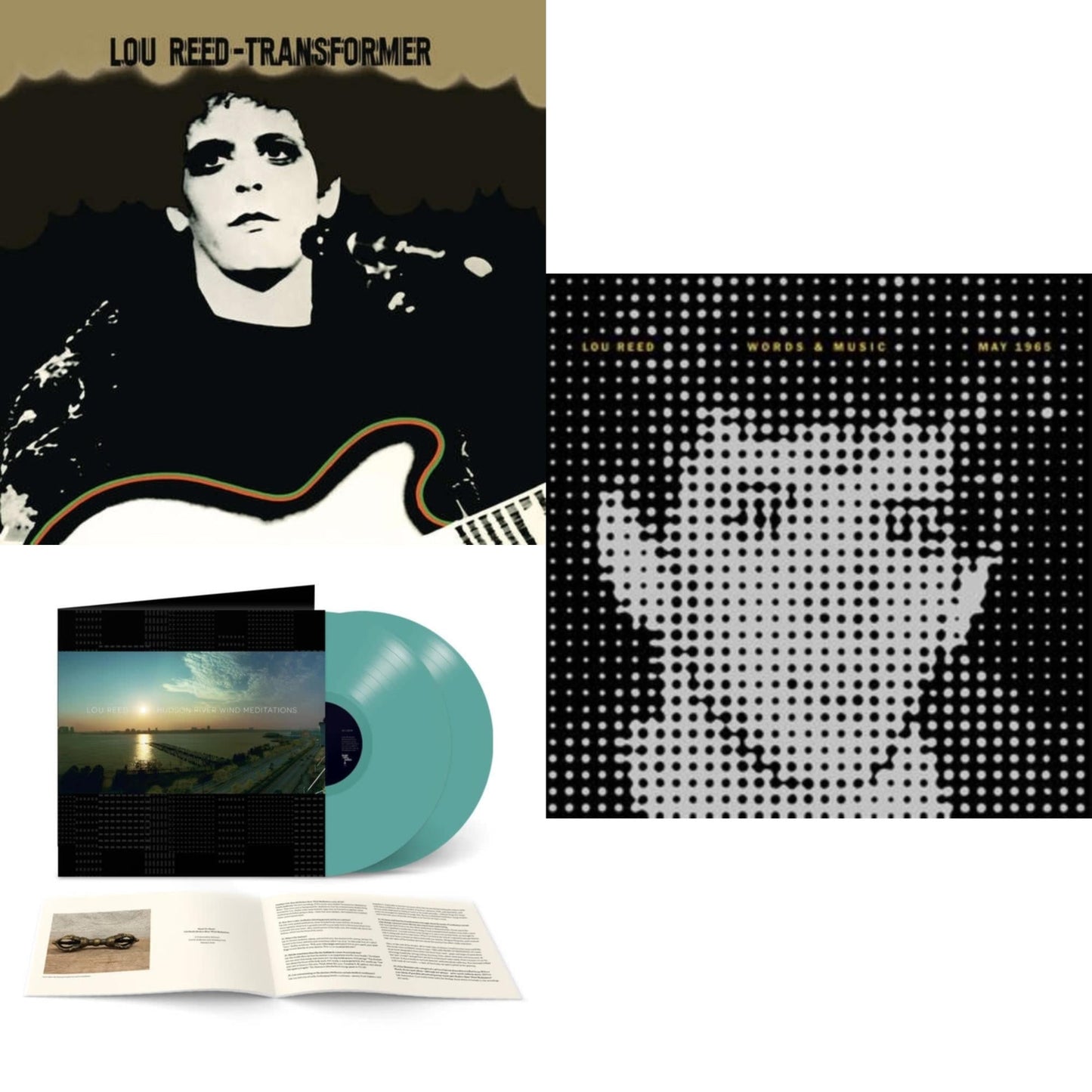 Lou Reed - Words & Music, May 1965 (Yellow LP Vinyl) & Hudson River Wind Meditations (Glacial Blue Vinyl/2LP) & Transformer (150G LP Vinyl) (Remastered)