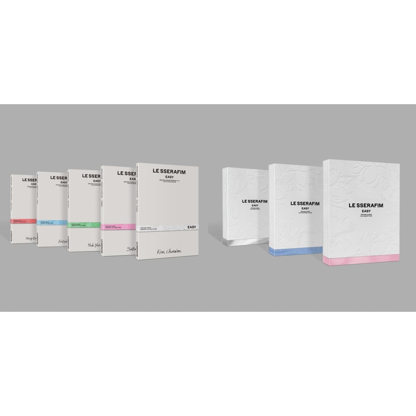 Le Sserafim - Easy: 3Rd Mini Album (Sheer Myrrh) & Easy: 3Rd Mini Album (Compact Ver.) - CD Bundle