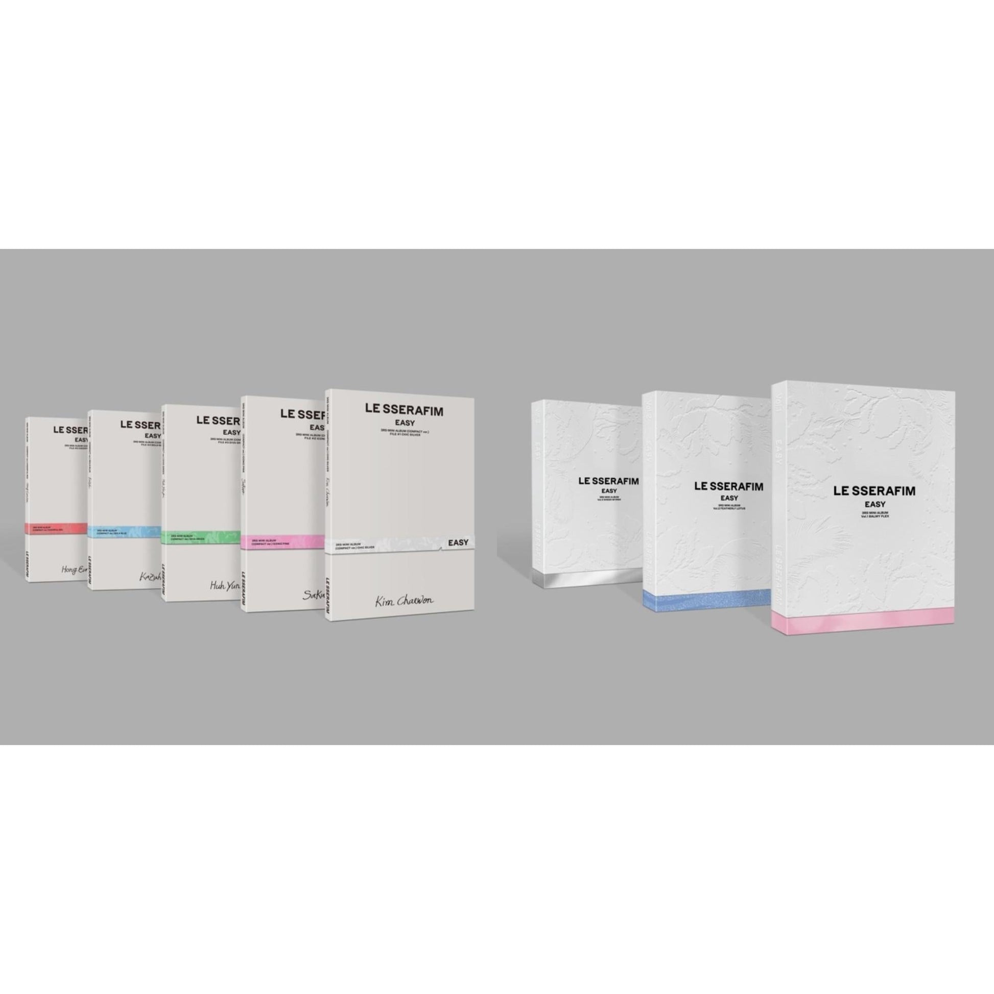 Le Sserafim - Easy: 3Rd Mini Album (Sheer Myrrh) & Easy: 3Rd Mini Album (Compact Ver.) - CD Bundle