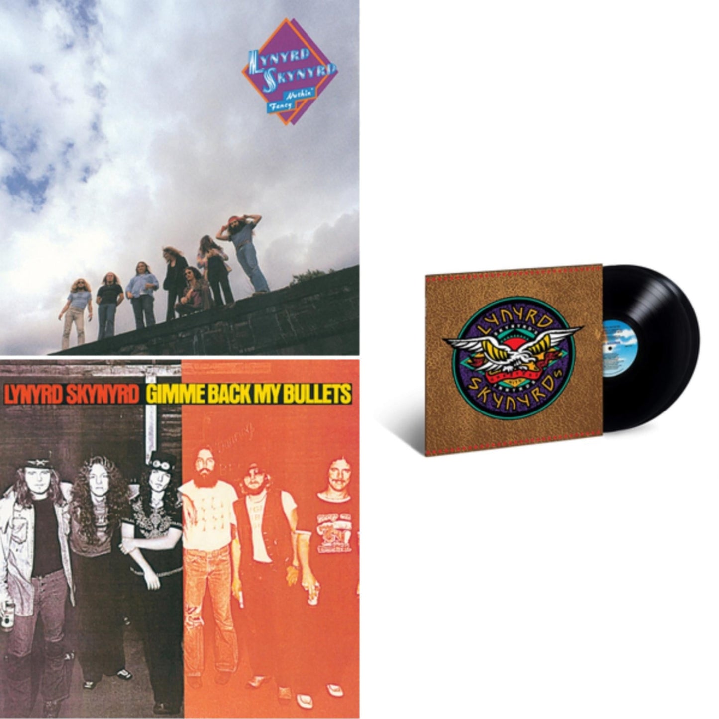 Lynyrd Skynyrd - Nuthin Fancy & Gimme Back My Bullets & Skynyrd's Innyrds (Their Greatest Hits) - LP Vinyl Bundle
