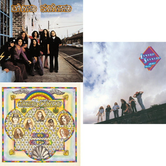 Lynyrd Skynyrd - Pronounced Leh-Nerd Skin-Nerd & Second Helping & Nuthin Fancy - LP Vinyl Record Bundle