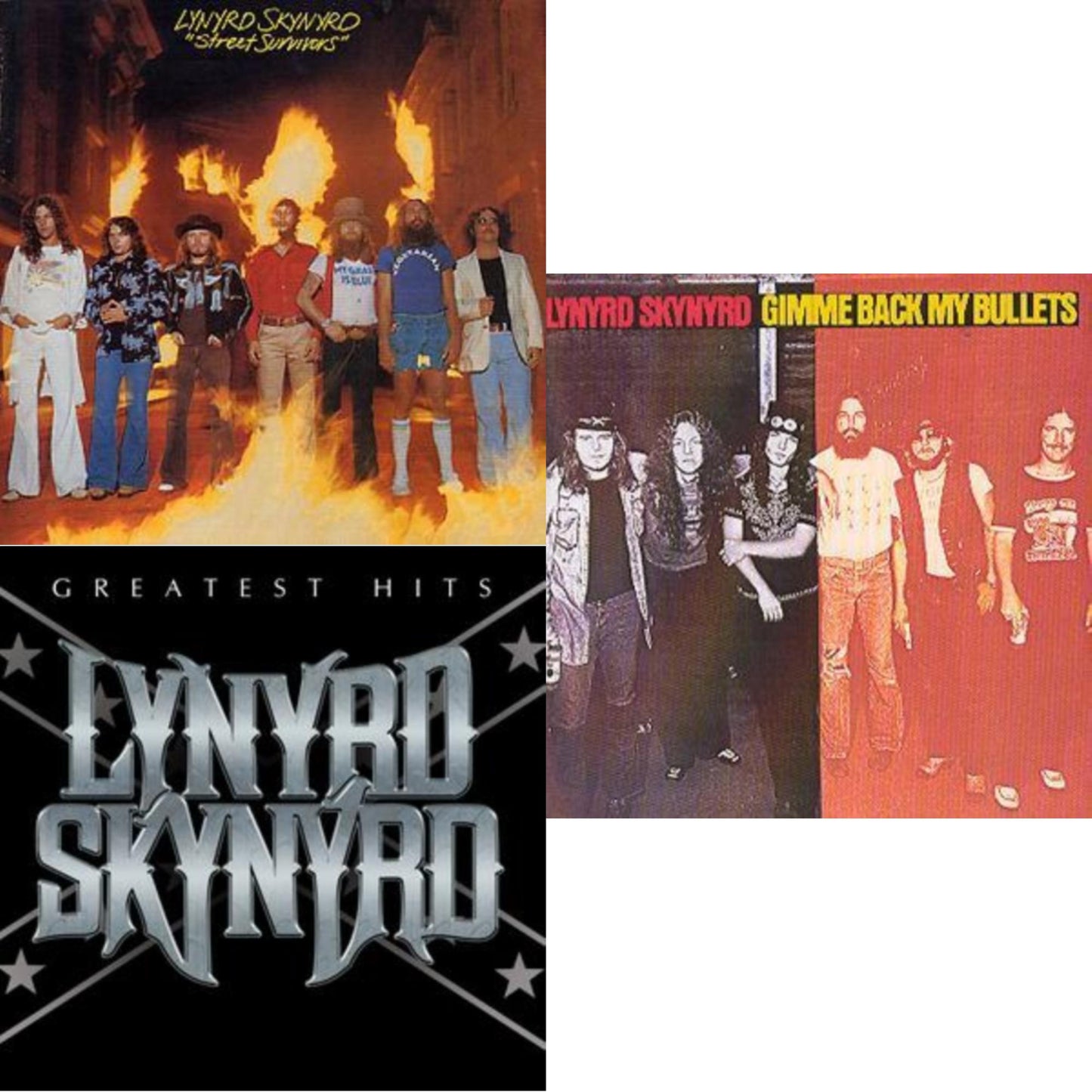 Lynyrd Skynyrd - Gimme Back My Bullets & Street Survivors & Greatest Hits - CD Bundle
