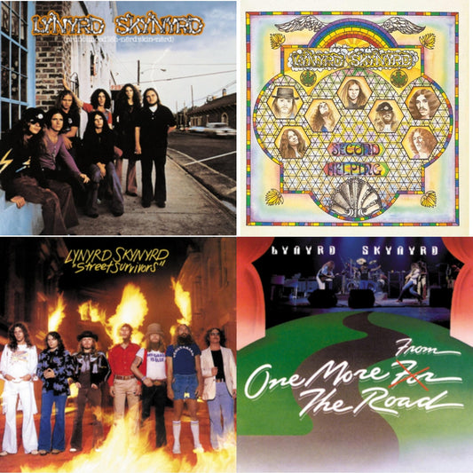 Lynyrd Skynyrd - Pronounced Leh-Nerd Skin-Nerd & Second Helping & Street Survivors & One More From The Road - LP Vinyl Bundle