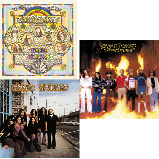 Lynyrd Skynyrd - Pronounced Leh-Nerd Skin-Nerd & Second Helping & Street Survivors - LP Vinyl Bundle