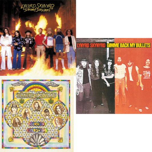 Lynyrd Skynyrd - Second Helping & Street Survivors & Gimme Back My Bullets - LP Vinyl Bundle
