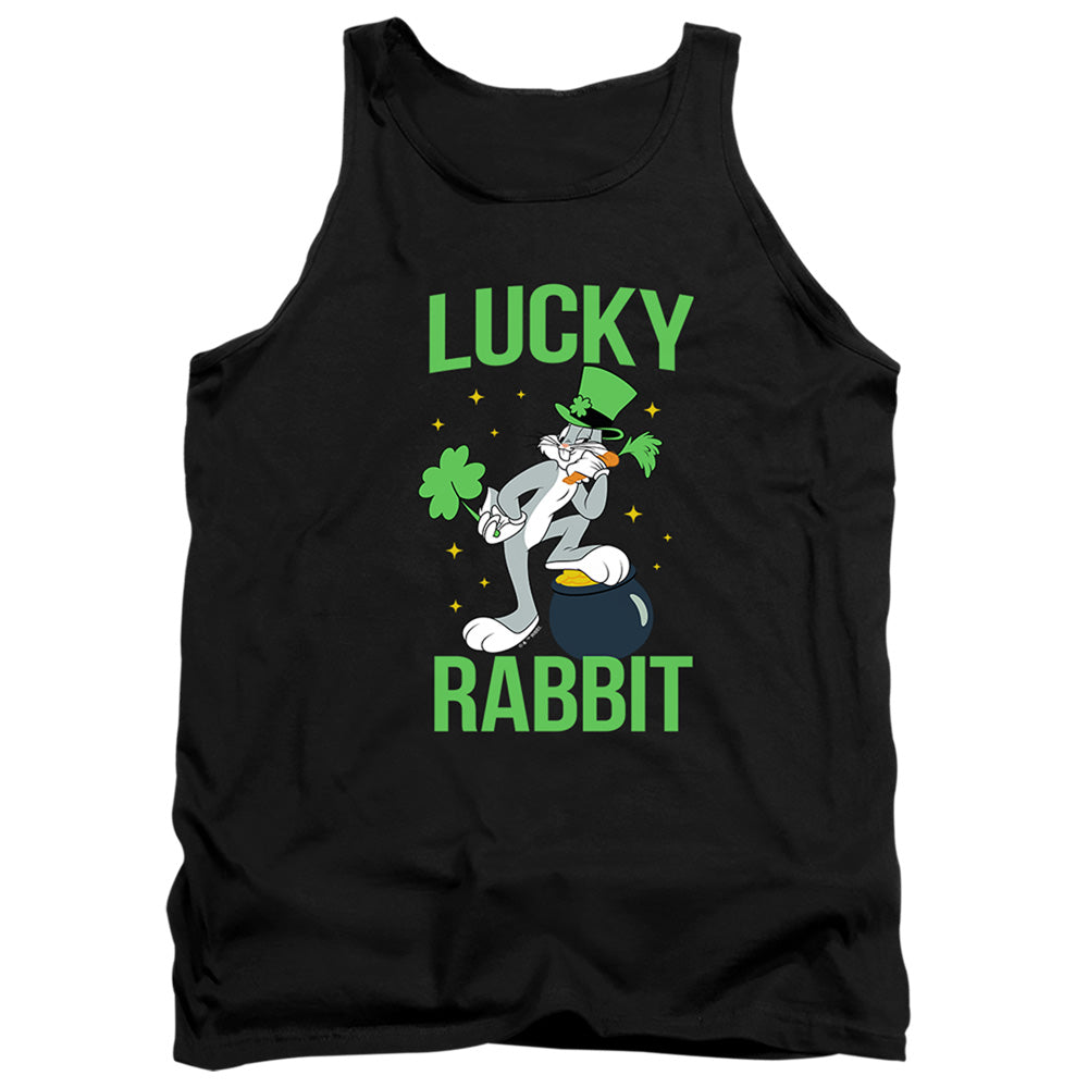 Looney Tunes Bugs Bunny St. Patrick'S Lucky Rabbit Mens Tank Top Shirt Black