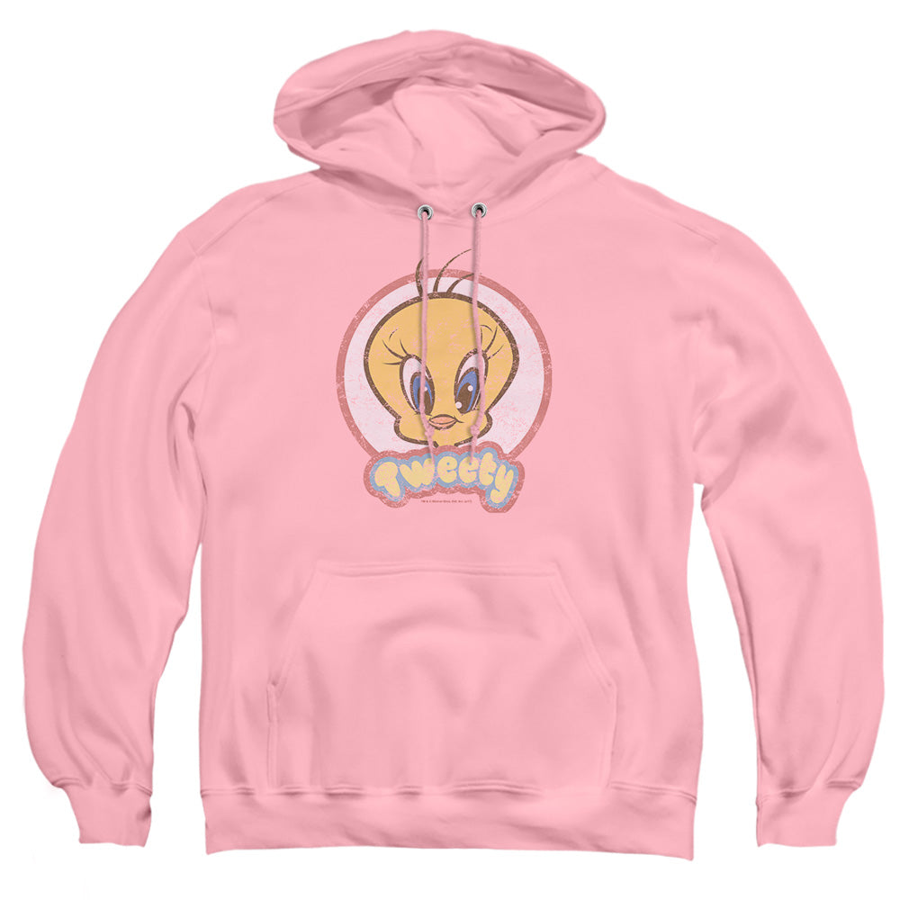 Looney Tunes Retro Tweety Mens Hoodie Pink Officially Licensed