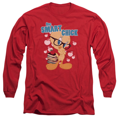 Looney Tunes One Art Chick Mens Long Sleeve Shirt Red Officially Licensed