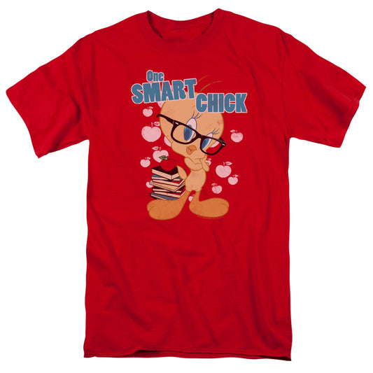 Looney Tunes One Smart Chick Mens T Shirt Red