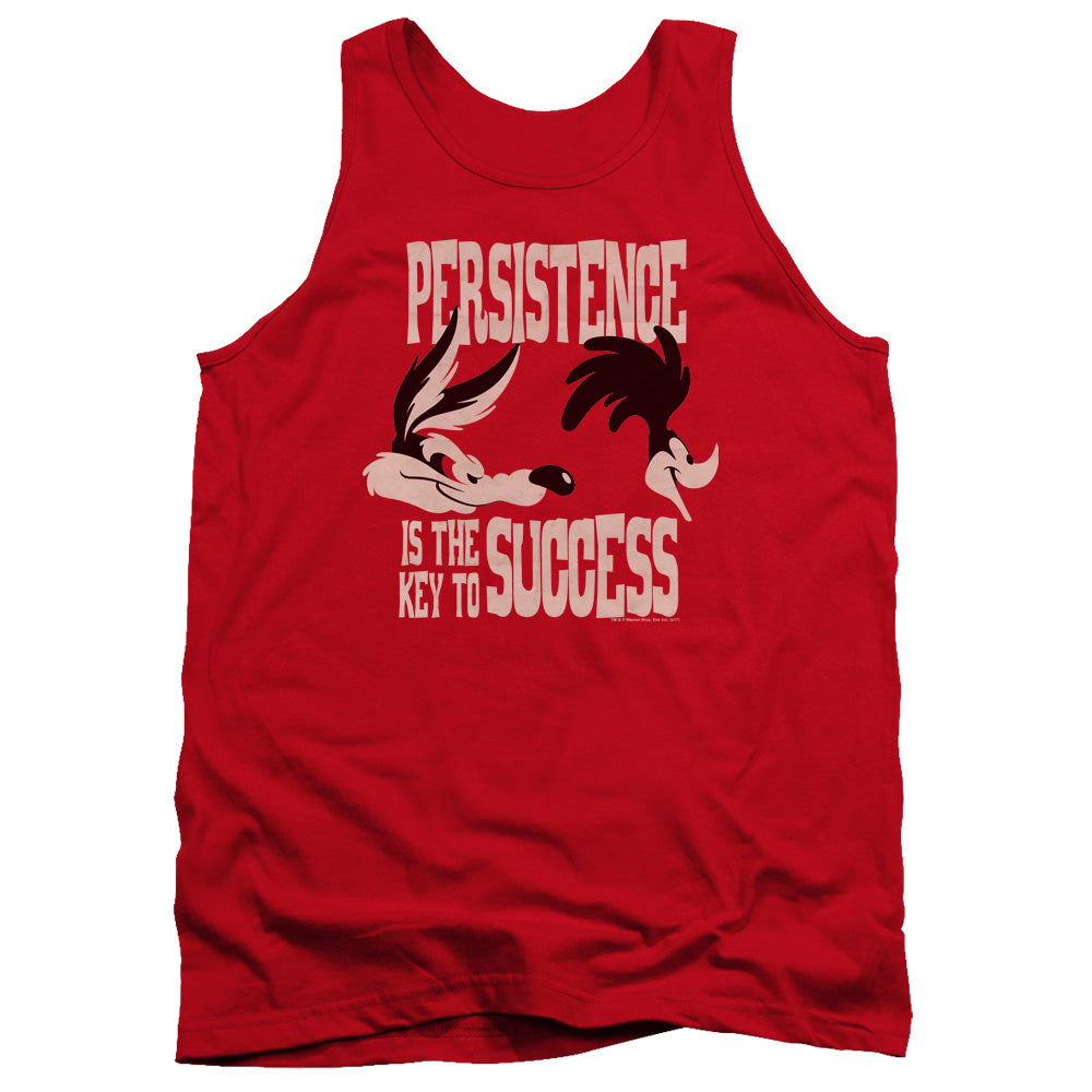 Looney Tunes Persistence Mens Tank Top Shirt Red