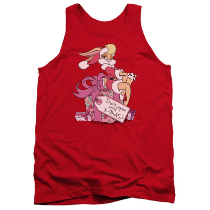 Looney Tunes Lola Present Mens Tank Top Shirt Red