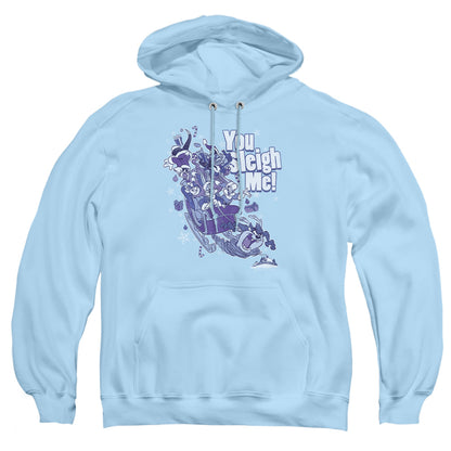 Looney Tunes You Sleigh Me Mens Hoodie Light Blue Officially Licensed