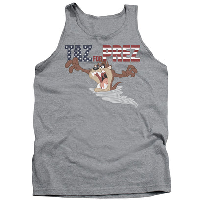 Looney Tunes Taz For Prez 3 Mens Tank Top Shirt Athletic Heather