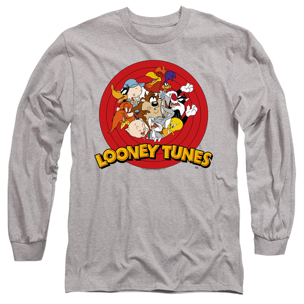 Looney Tunes Group Mens Long Sleeve Shirt Athletic Heather Officially Licensed Officially Licensed