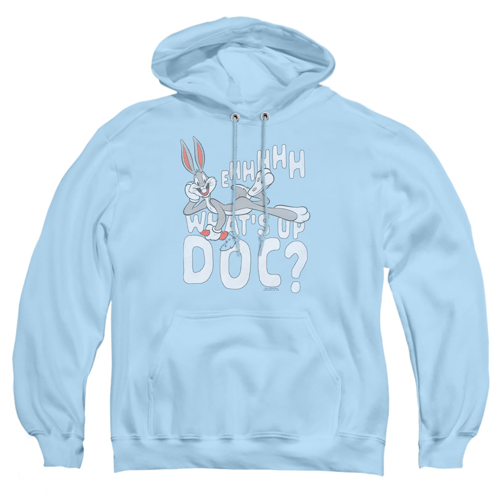 Looney Tunes Whats Up Mens Hoodie Light Blue Officially Licensed