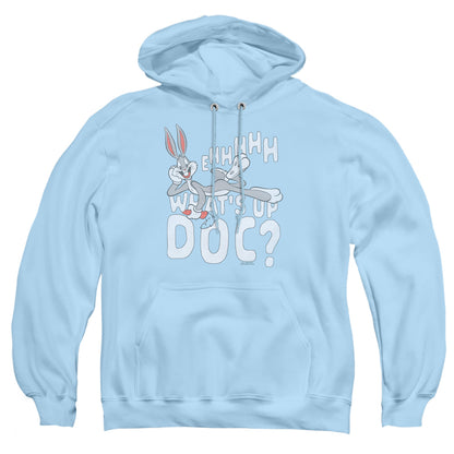 Looney Tunes Whats Up Mens Hoodie Light Blue Officially Licensed