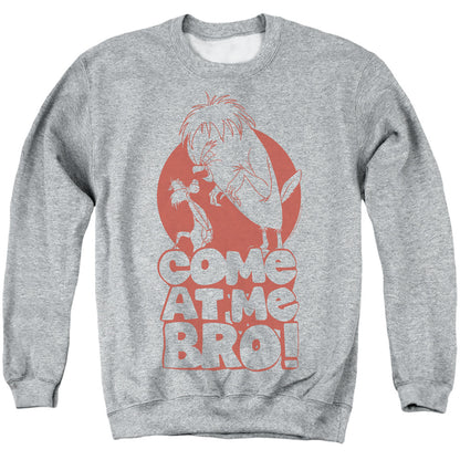 Looney Tunes Come At Me Mens Crewneck Sweatshirt Athletic Heather Officially Licensed