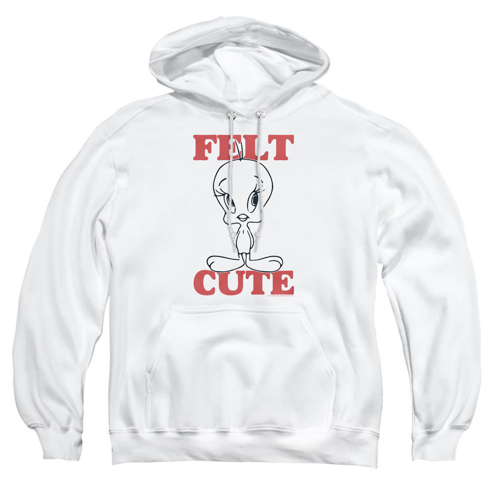 Looney Tunes Felt Cute Mens Hoodie White Officially Licensed