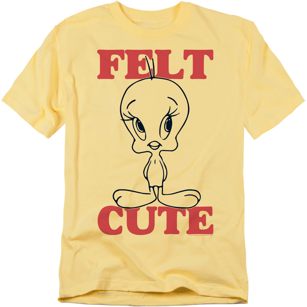 Looney Tunes Felt Cute Mens T Shirt White