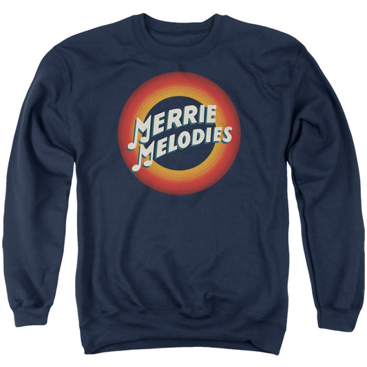 Looney Tunes Merrie Logo Mens Crewneck Sweatshirt Navy Officially Licensed