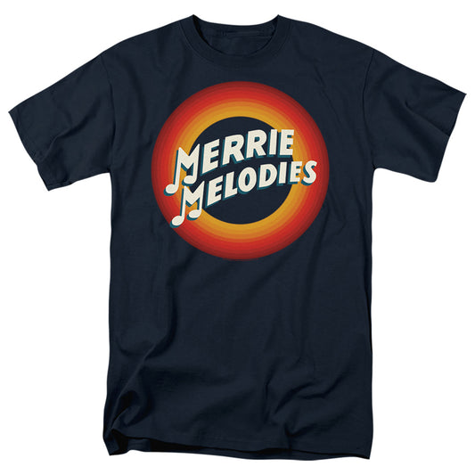 Looney Tunes Merrie Logo Mens T Shirt Navy
