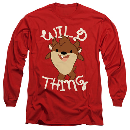 Looney Tunes Wild Thing Kid Mens Long Sleeve Shirt Red Officially Licensed Officially Licensed