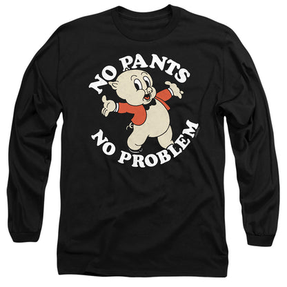 Looney Tunes No Pants Mens Long Sleeve Shirt Black Officially Licensed Officially Licensed